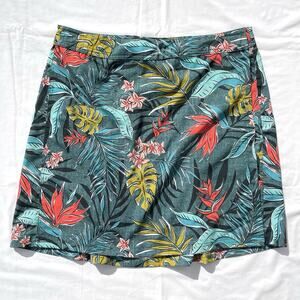 RipSkirt Hawaii Length 2 Bali Jungle Print Womens Large Green Wrap